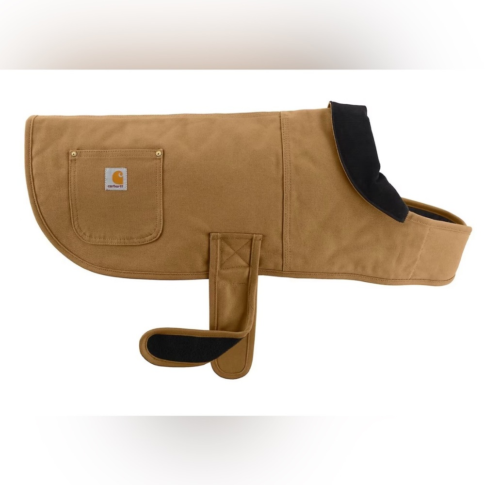 Carhartt Chore Coat for Dog Tan Duck Canvas Lined Pet Vest Large